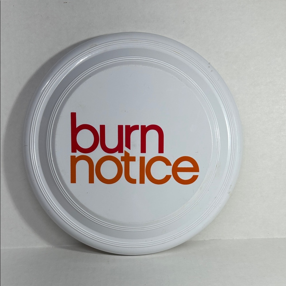 Burn Notice Logo 8” White Frisbee